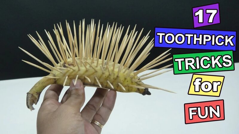 17 Easy Toothpick Tricks - How to use toothpick for fun - Смотреть ...