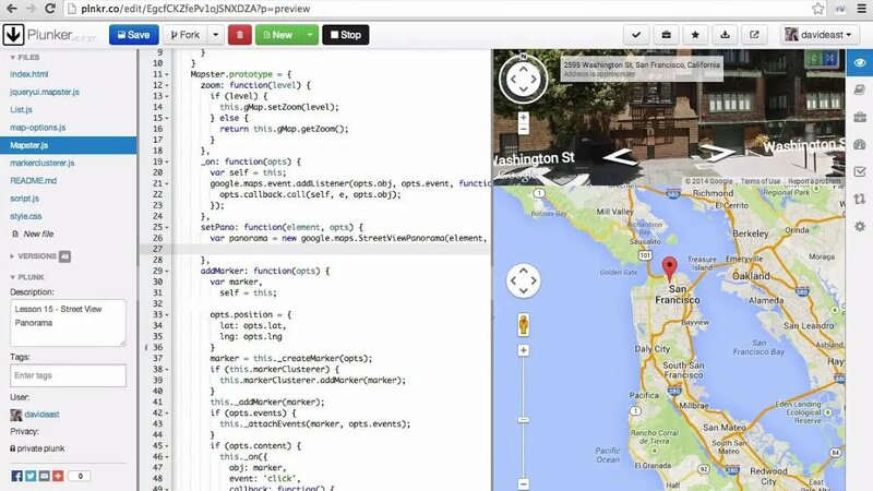Custom Interactive Maps with the Google Maps API 15 Street View Panoramas