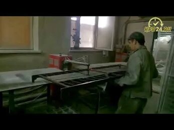 Двухъярусная металлическая кровать - видео изготовления