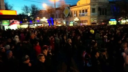 В Симферополе отмечают годовщину референдума.