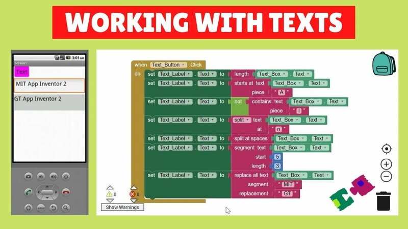 MIT App Inventor 2 Intro Lesson 5: Text Blocks - Смотреть онлайн в ...