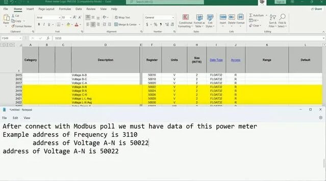 Modbus Poll read data from Schneider power meter - Смотреть онлайн в ...