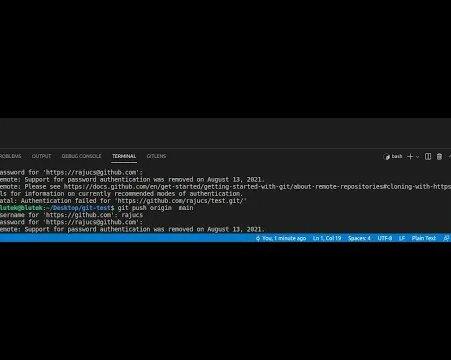 fatal: Authentication failed | Git | VS Code - Смотреть онлайн в поиске ...