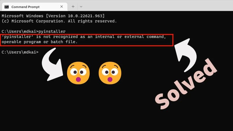 Pyinstaller is not recognized as an internal or external command ...