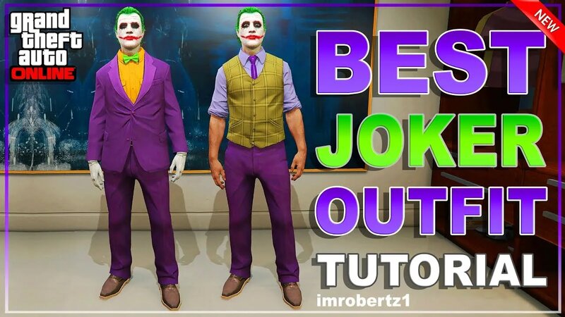 GTA 5 Joker Outfit Tutorial Best GTA 5 Online How To Create Cool Joker ...