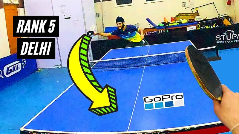 GoPro Table Tennis Match vs Delhi Rank 5 | Table Tennis Defense Player ...