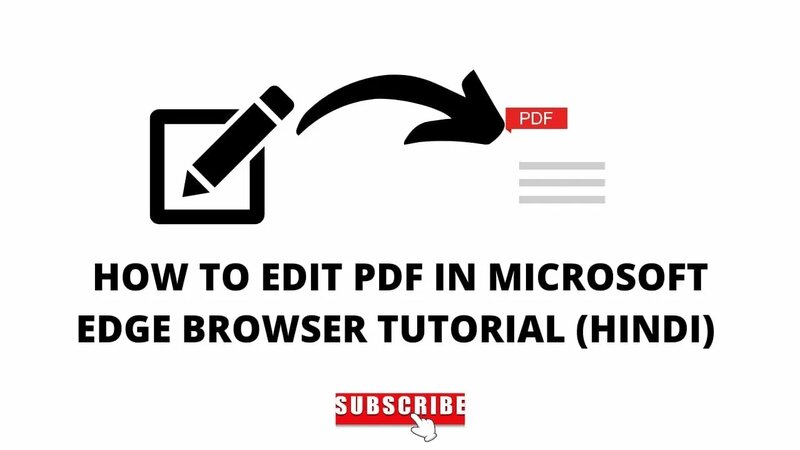 how to edit pdf in ms edge browser | how to edit text pdf in microsoft edge