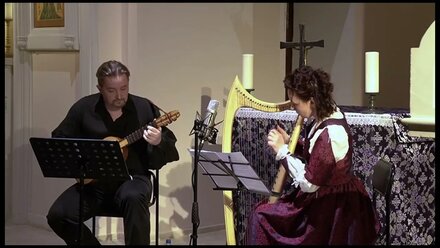 Gothic harp and renaissance guitar. Medieval dance (Dmitry Cherevko / Maria Kulakova)