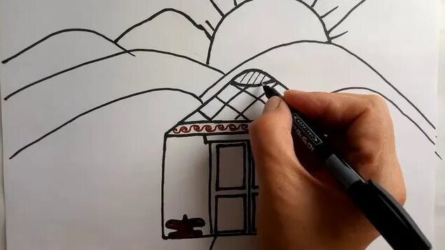 How to draw a yurt. Как нарисовать юрту. - Смотреть онлайн в поиске ...