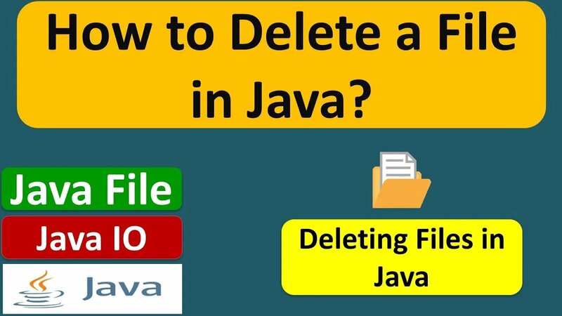 How to Delete a File in Java? | Java File | Java IO | Java Tutorial ...