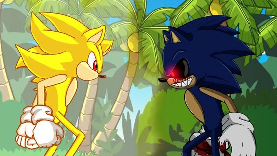 Dark Hyper Sonic and Dark Sonic.EXE V.S. Fleetway Super Sonic - The Finale  [Animation] ソニック v. ソニック 