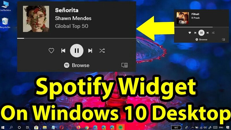 Spotify Widget for Windows 10 || How to Enable Spotify Widget on ...