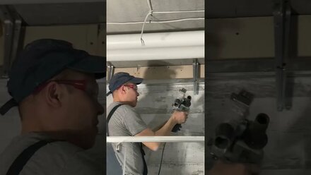 Установка профиля БП40 в ванной комнате (керамогранит)
