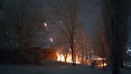 Фейерверк взорвался на земле