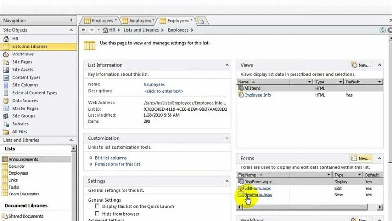 Create Custom List Form Pages using SharePoint Designer - Yandex Video ...
