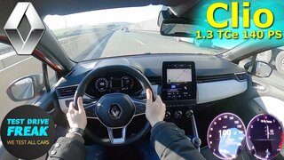 2023 Renault Clio TCe 140 PS TOP Speed Autobahn Drive POV