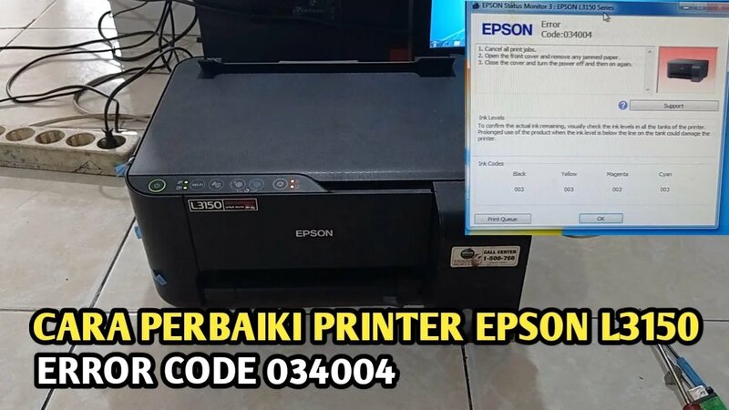 cara memperbaiki printer Epson L3150 error code 034004 - Yandex Video ...