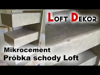 Mikrocement próbka schody Loft