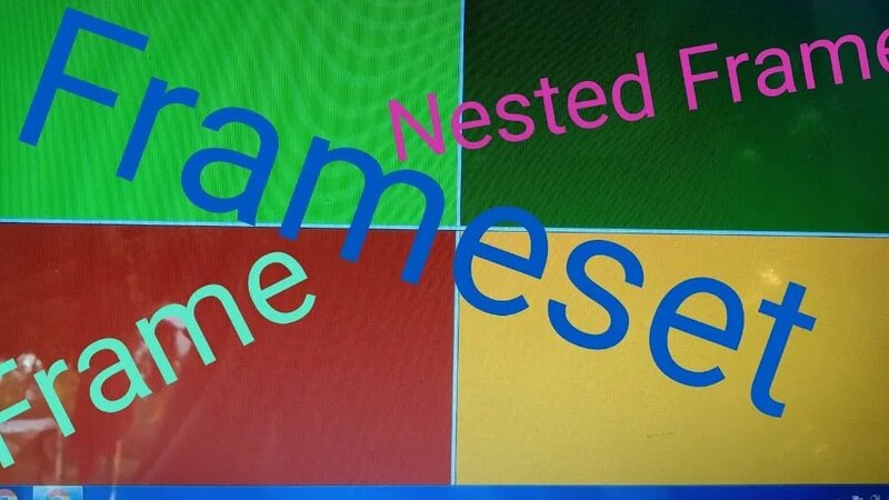 Frameset# Nested frameset and color frameset how to create frameset in ...