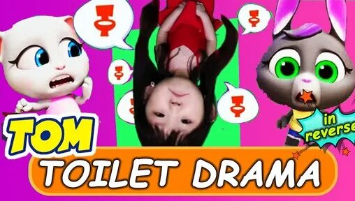 My Talking Tom Friends Toilet Drama Official Trailer in Reverse in REAL ...
