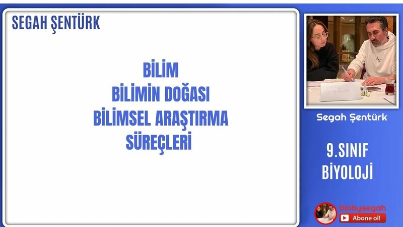 Bilim, bilimin doğası, bilimsel araştırma süreçleri | 9.sınıf biyoloji ...
