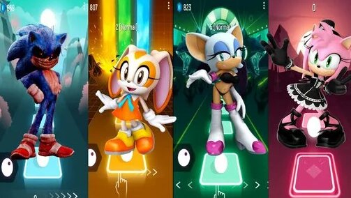 Sonic Exe - Rabbit - Rouge the Bat - Amy Rose - Tiles Hop EDM Rush ...