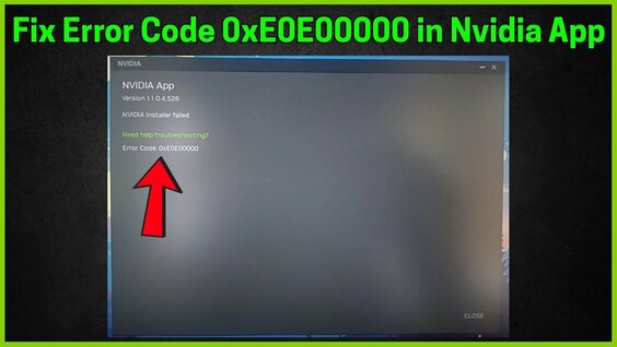 Fix Error Code 0xE0E00000 in Nvidia App - Yandex Video aramada ...