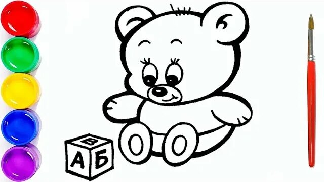 Bolajon uchun ayiq rasm chizish - сурет салу аюдың - сурет салып уйрену ...