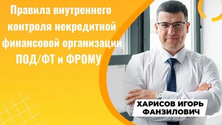 Правила внутреннего контроля некредитной финансовой организации ПОД/ФТ и ФРОМУ