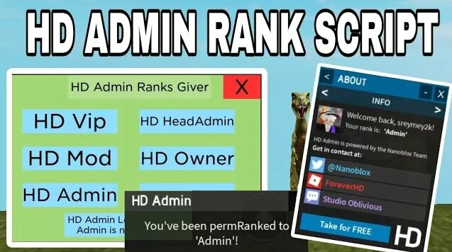 HD Admin Owner Ranks Giver Roblox Script 2024 | Tutorial | Hydrogen ...