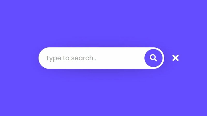 Animated Search Box using HTML CSS & JavaScript | Elastic Animation on ...