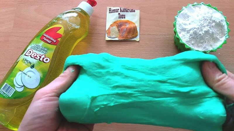Un, desto, kabartma tozu ile slime yapimi, slaym yapimi, DIY, how to ...