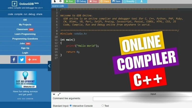 Online C Compiler | online GDB Compiler | online C++ Compiler | C ...