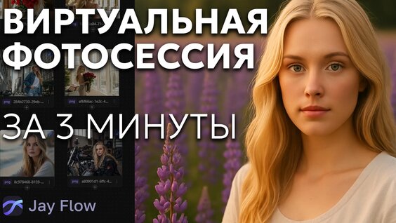 Виртуальная фотосессия с помощью AI за 3 минуты — Видео от Jay Flow