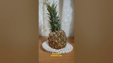 Замёрзший ананас мечтает согреться.