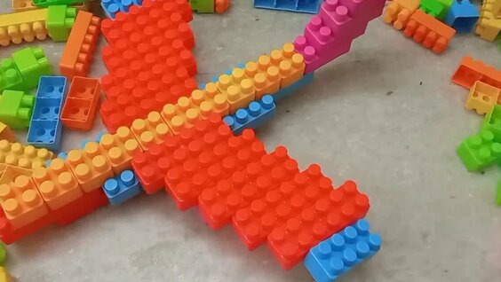 Делаем большой самолет! Играем вместе с детками! Блоки LEGO Для детей! Игры для ...