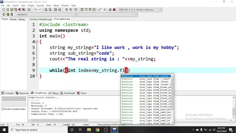 String replace in c++ || learn c++ tutorial || Code with kashif ...
