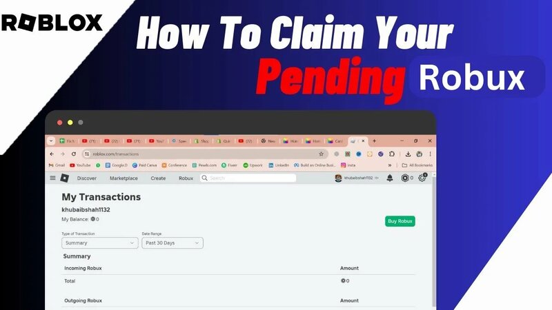 How To Claim Your Pending Robux In Roblox | Get Your Pending Robux In ...