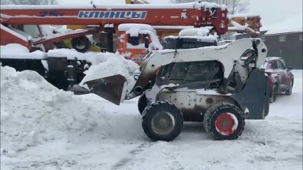 Уборка снега нашими мини-погрузчиками #КРОНОС #арендаспецтехники #bobcat