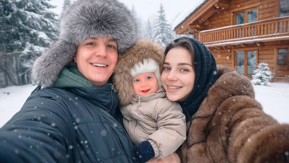 Уехал В Зимний ЛЕС С Ребенком И Женой! ВЛОГ — Видео от Глент
