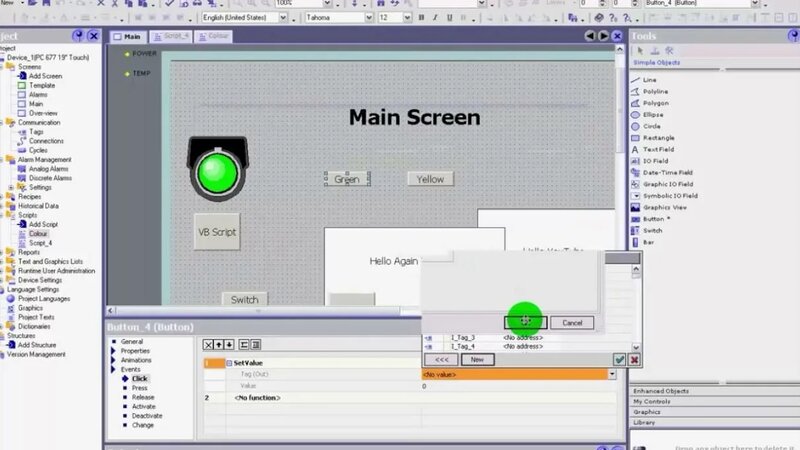 Scada WinCC, Basic Course, Lesson21, Programming VB Script - Yandex ...