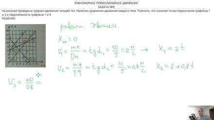 ЗАДАЧА №8 (РАВНОМЕРНОЕ ПРЯМОЛИНЕЙНОЕ ДВИЖЕНИЕ)