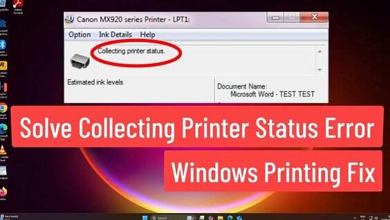 Solve Collecting Printer Status Error | Windows Printing Fix - Смотреть ...