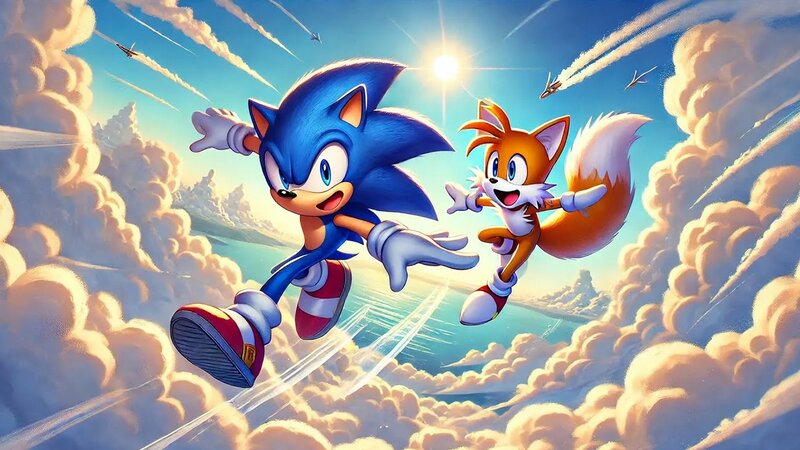 Sonic & Tails Sky High Adventure! Epic Flight Through the Clouds ...