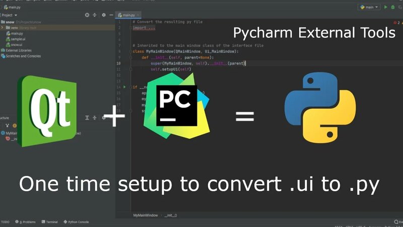Convert Qt Designer ui file to Python file using Pycharm External Tools ...