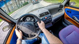 1999 Fiat Seicento [0.9 39 HP] | POV Test Drive #1194 Joe Black