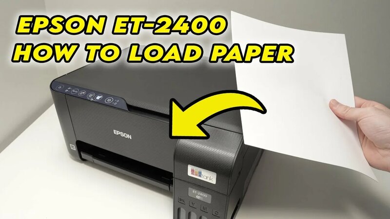 How to Load Paper in Your Epson EcoTank ET-2400 Printer - Смотреть ...