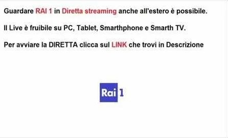 Guardare RAI 1 in Diretta streaming anche all'estero - Смотреть онлайн ...