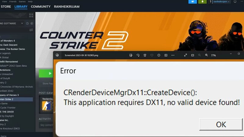 Fix Counter Strike 2 (CS2) Error This Application Requires DX11 No ...