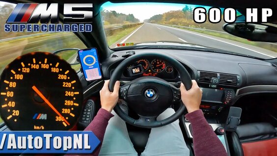 BMW M3 E46 V10 DCT  REVIEW on AUTOBAHN [NO SPEED LIMIT] by AutoTopNL 